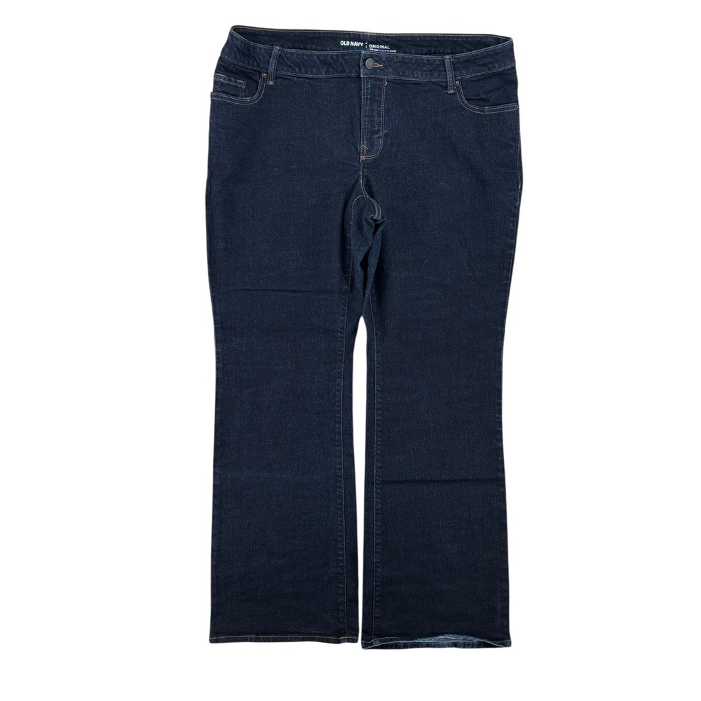 Old Navy Original Mid Rise Rinse Bootcut Jeans Extra Regular Dark Wash (Size 20) - Picture 1 of 4